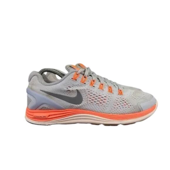 Nike Shoes Womens 7.5 Athletic Trainer Lunarglide 4 Running Sneaker Comfort Grey - Picture 1 of 13